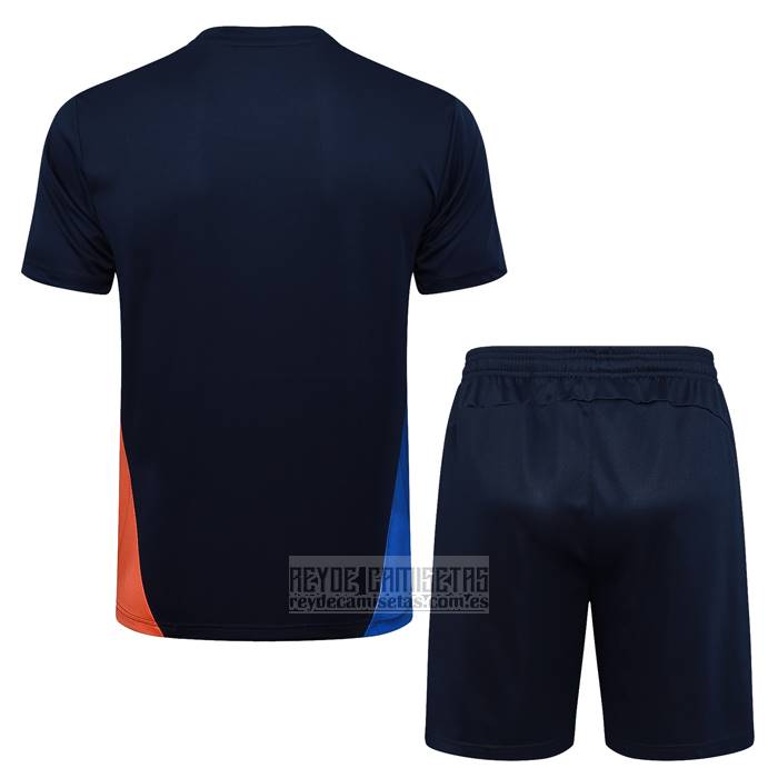 Chandal del Olympique Marsella Manga Corta 2024-2025 Azul - Pantalon Corto
